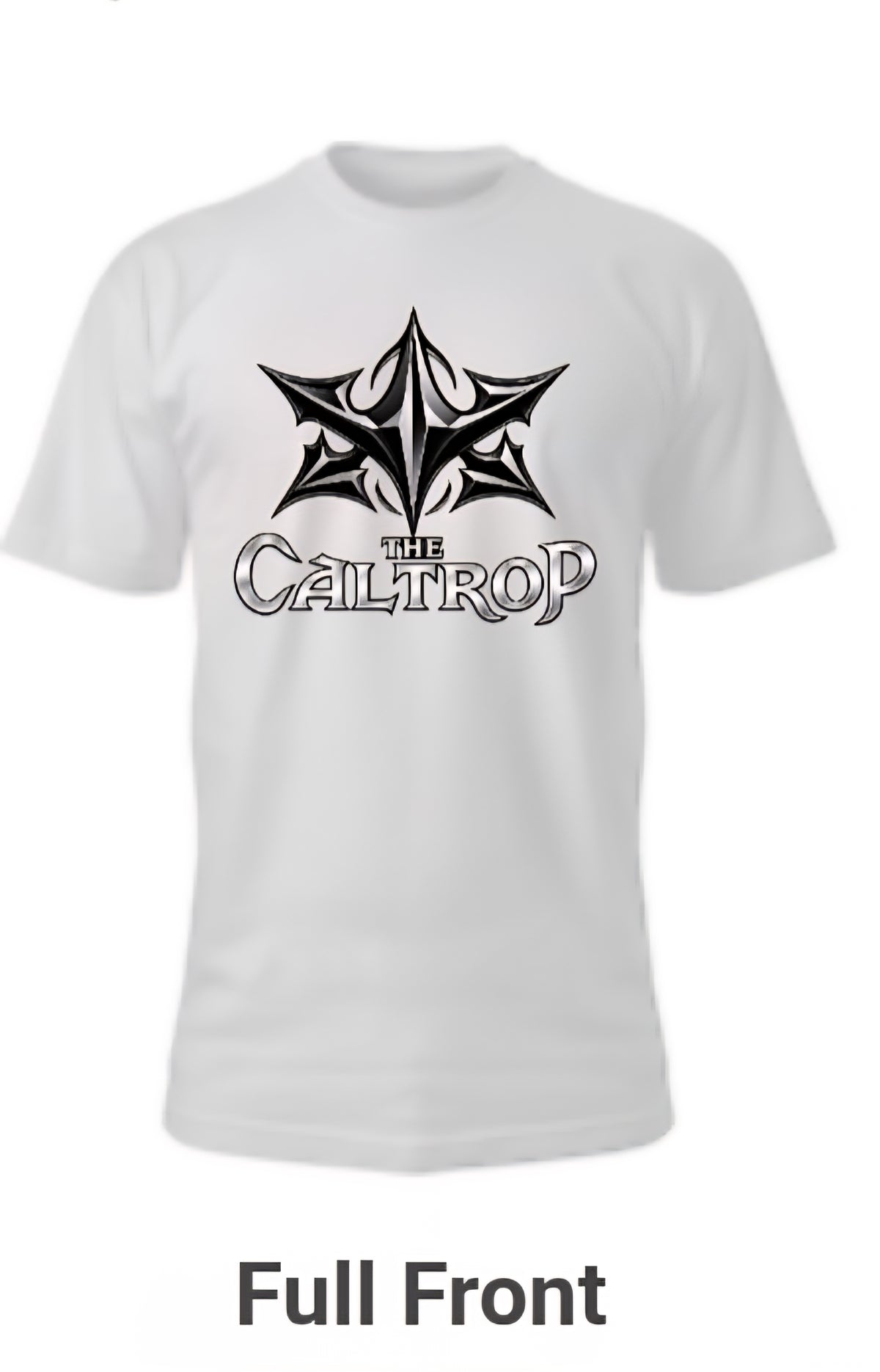 The Caltrop Black Logo, front only